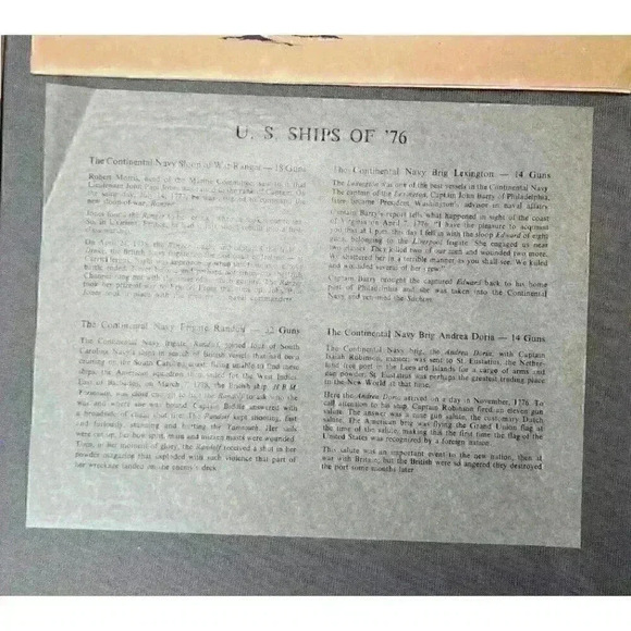 U.S. Ships of 76 Set William Nowland Van Powell Vintage Foil Color-Etched Prints - Picture 9 of 10